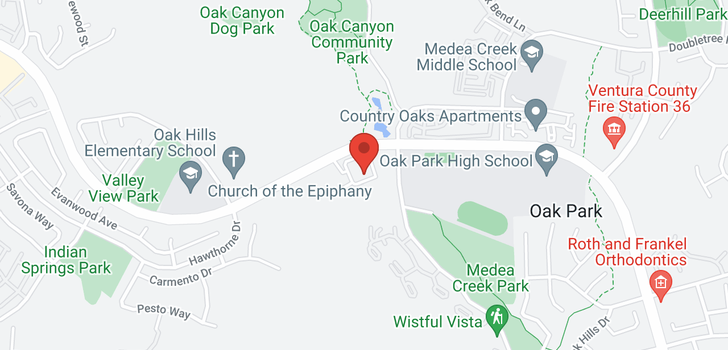 map of 5533 Spanish Oak Oak Park, CA 91377